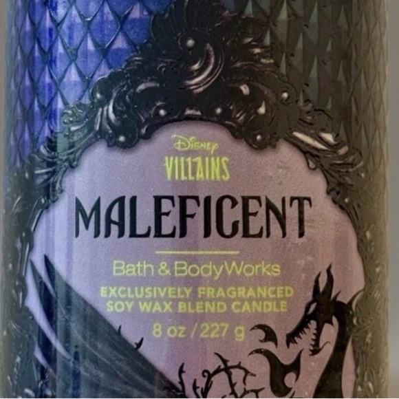 Bath & Body Works 2025 Disney Villains MALEFICENT Candle 8oz Single Wick NEW🖤 - Picture 8 of 8